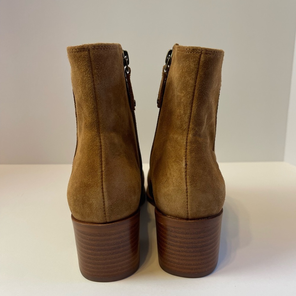 Soludos Fulton Tan Suede Ankle Bootie - Picture 3 of 6